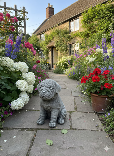 Pug puppy dog - , garden