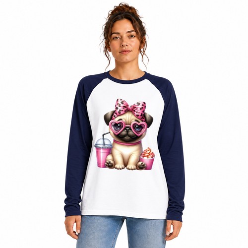 Cute pug puppy - cute, womens