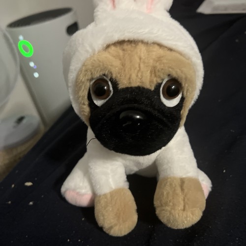 Paws pug white bunny - pug, in