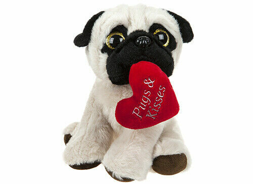 Pug dog puppy with loveheart - dog,
