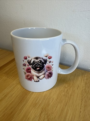 Cute pug puppy coffee tea - pug, mug