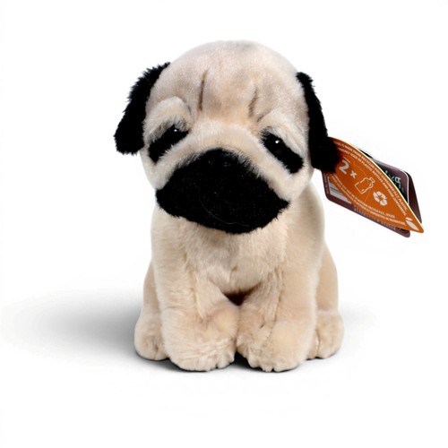 Pug puppy sitting plush soft - sitting,
