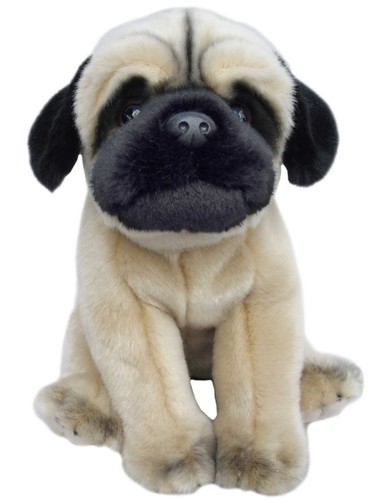 Sitting pug puppy plush soft - ,