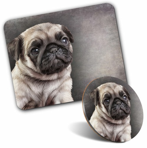 Mouse mat coaster - -, pug