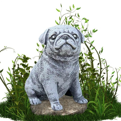 Resin puppy statue - pug, dog