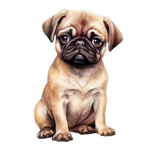Pug puppy fur baby - puppy, self